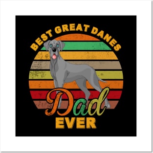 Best Great Danes Dad Ever Posters and Art